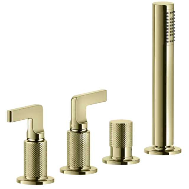 Смеситель для ванны Gessi INCISO 58043#710 цвет-латунь PVD
