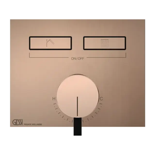 Смеситель для душа Gessi HI-FI 63079#030 Медный PVD