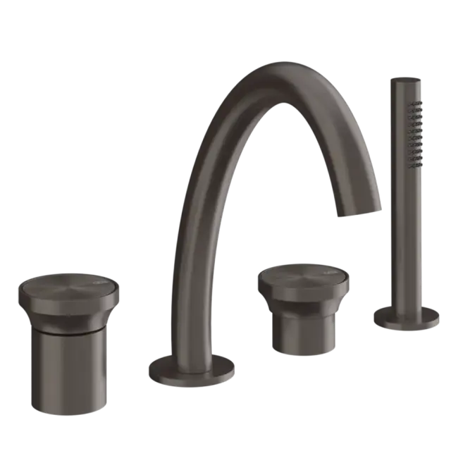 Смеситель для ванны Gessi ORIGINI 66037#707 Black Metal Brushed PVD