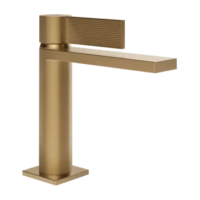 Смеситель для раковины Gessi INVERSO RIGATO 73551#726 цвет-Warm Bronze Brushed PVD
