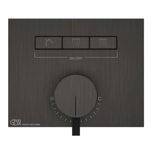 Смеситель для душа Gessi HI-FI MIXER 63081#707 Black Metal Brushed PVD