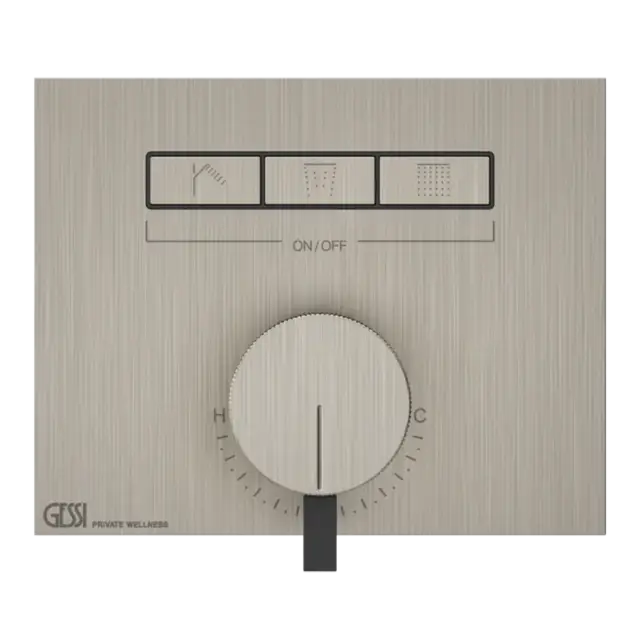 Смеситель для душа Gessi HI-FI MIXER 63081#149 FINOX BRUSHED NICKEL