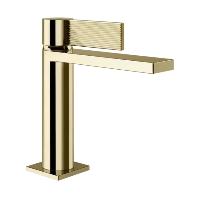 Смеситель для раковины Gessi INVERSO RIGATO 73502#710 цвет-латунь PVD