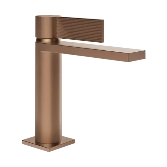 Смеситель для раковины Gessi INVERSO RIGATO 73502#708 цвет-браш.Медный PVD
