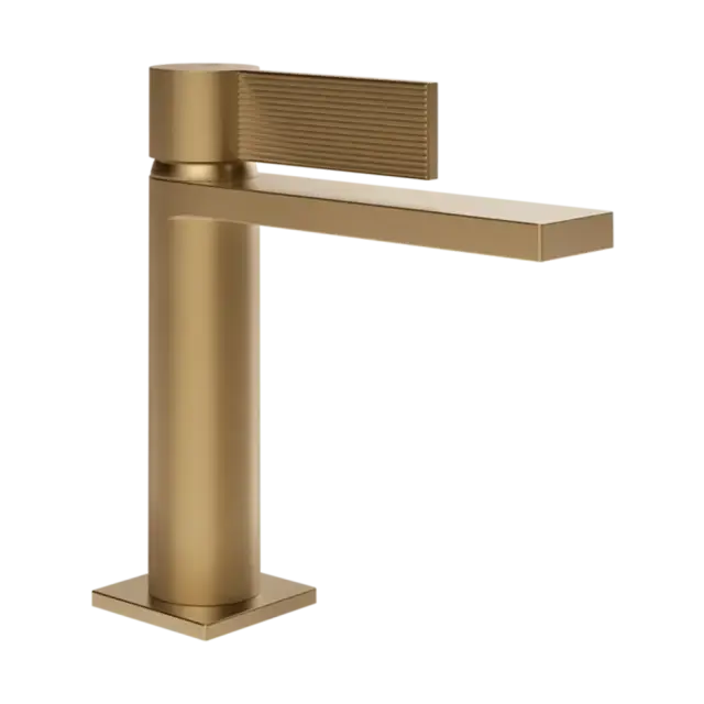 Смеситель для раковины Gessi INVERSO RIGATO 73502#726 цвет-Warm Bronze Brushed PVD