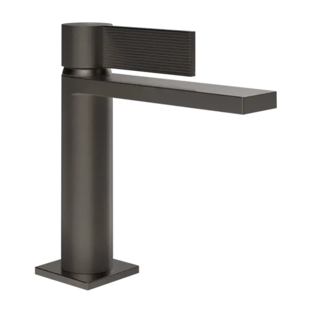 Смеситель для раковины Gessi INVERSO RIGATO 73551#707 цвет-Black Metal Brushed PVD