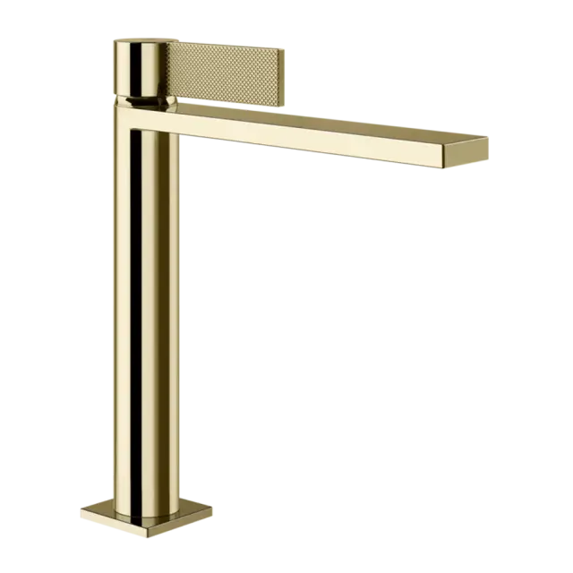 Смеситель для раковины Gessi INVERSO DIAMANTATO 73606#710 цвет-латунь PVD