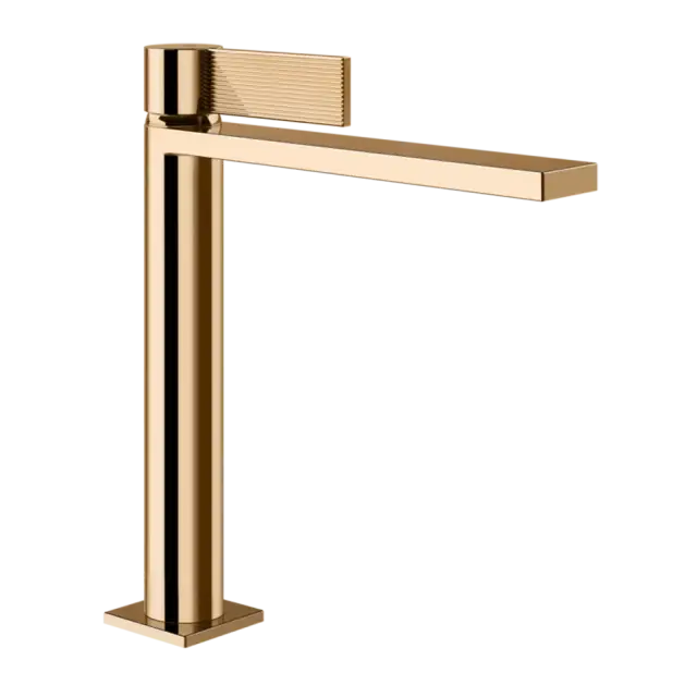 Смеситель для раковины Gessi INVERSO RIGATO 73506#735 цвет-Warm Bronze PVD