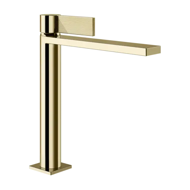 Смеситель для раковины Gessi INVERSO RIGATO 73555#710 цвет-латунь PVD