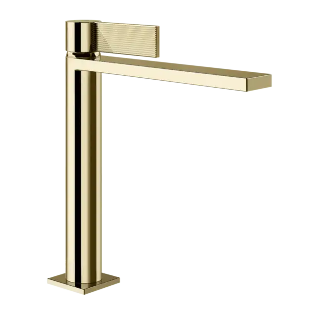 Смеситель для раковины Gessi INVERSO RIGATO 73506#710 цвет-латунь PVD