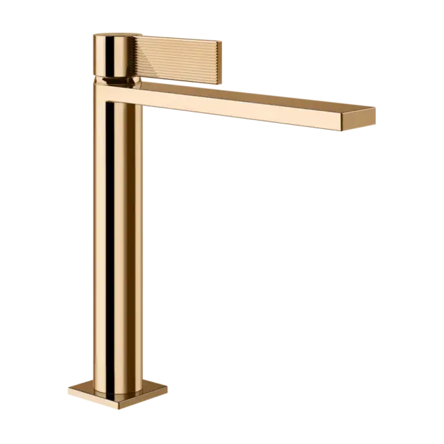 Смеситель для раковины Gessi INVERSO RIGATO 73555#735 цвет-Warm Bronze PVD