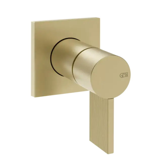 Смеситель для раковины Gessi INVERSO RIGATO 73509#727 цвет-браш.латунь PVD