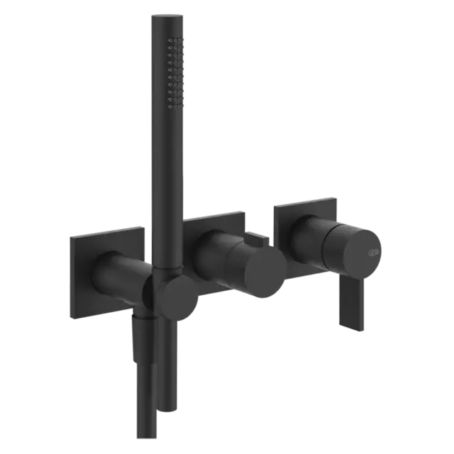 Смеситель для душа Gessi INVERSO RIGATO 73536#299 цвет-черный XL