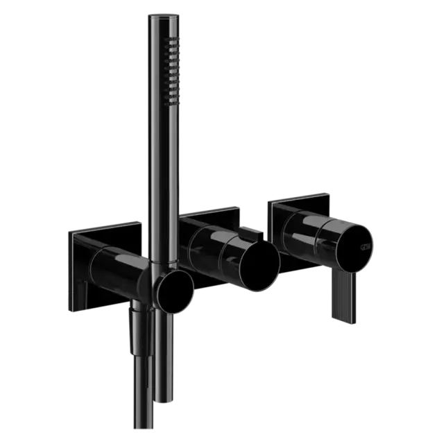 Смеситель для душа Gessi INVERSO RIGATO 73536#706 цвет-Black Metal PVD