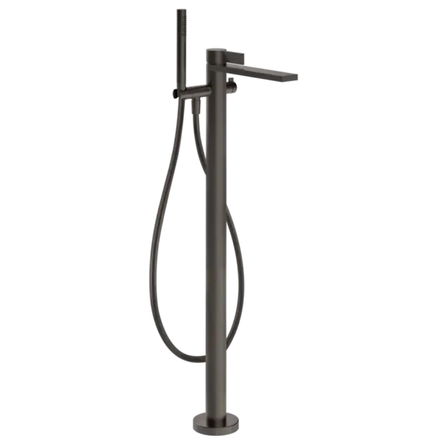 Смеситель для ванны Gessi INVERSO RIGATO 73528#707 цвет-Black Metal Brushed PVD
