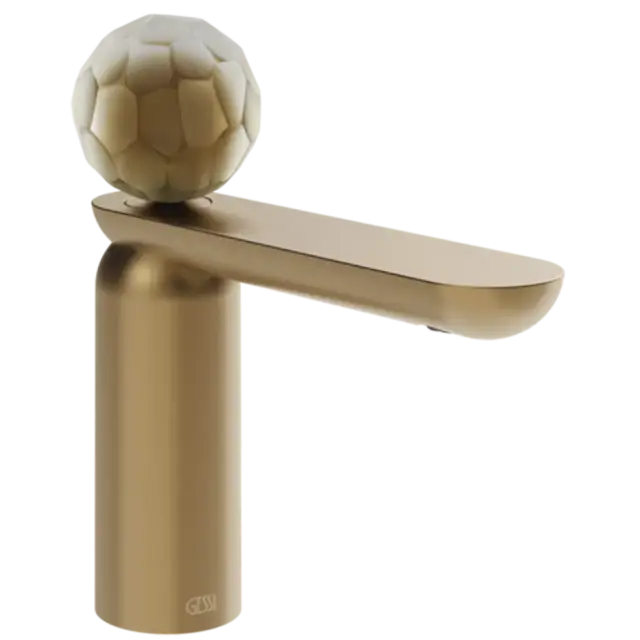 Смеситель для раковины Gessi Perle 74402#726 цвет-Warm Bronze Brushed PVD/муранское стекло Battuto