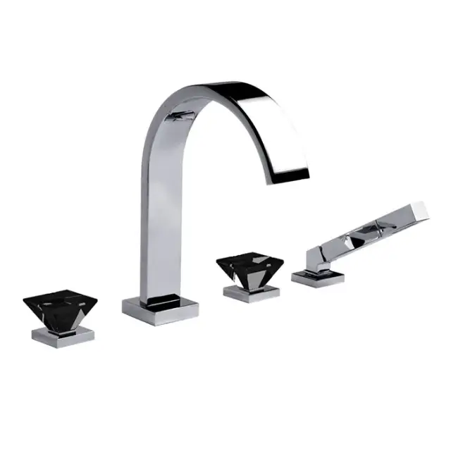 Смеситель для ванны Jorger EMPIRE ROYAL CRYSTAL 626.40.100.000-12 chrome/black crystal