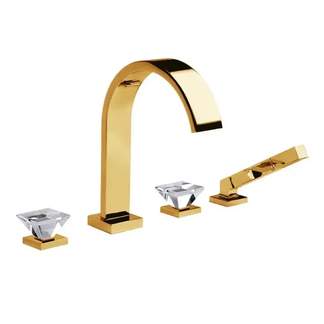 Смеситель для ванны Jorger EMPIRE ROYAL CRYSTAL 626.40.100.020-11 gold/crystal clear