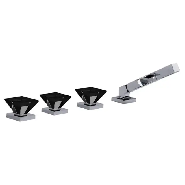 Смеситель для ванны Jorger EMPIRE ROYAL CRYSTAL 626.40.150.000-12 chrome/black crystal