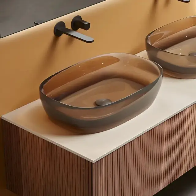 Раковина Antonio Lupi SENSO SENSOC CRISTALMOOD BRONZO