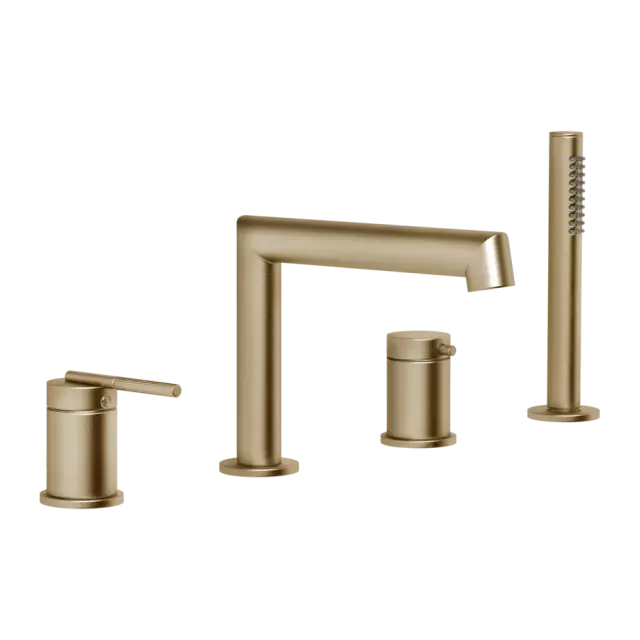 Смеситель для ванны Gessi INGRANAGGIO 63537#726 цвет-warm bronze brushed PVD