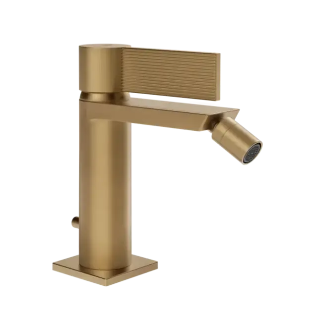 Смеситель для биде Gessi INVERSO RIGATO 73507#726 цвет-warm bronze brushed PVD