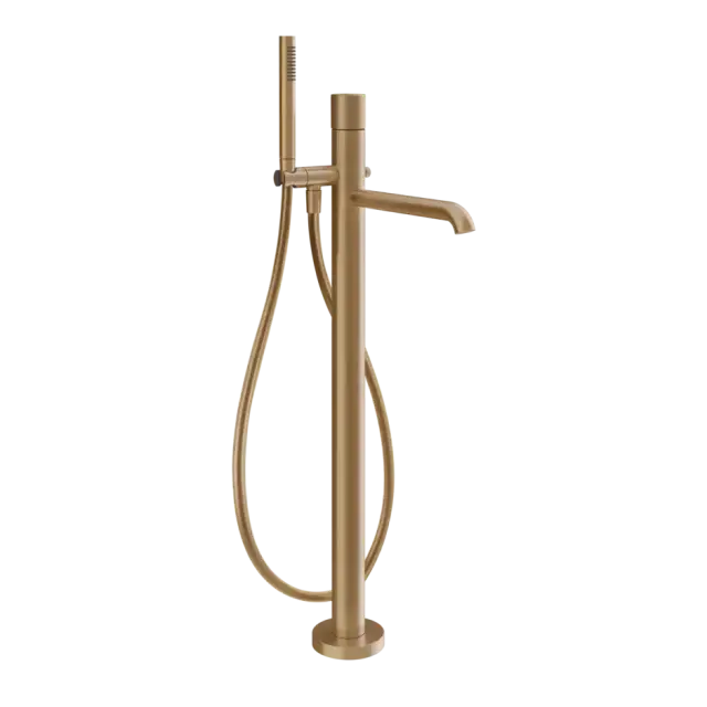 Смеситель для ванны Gessi HABITO DIAMANTATO 70628#726 цвет-warm bronze brushed PVD