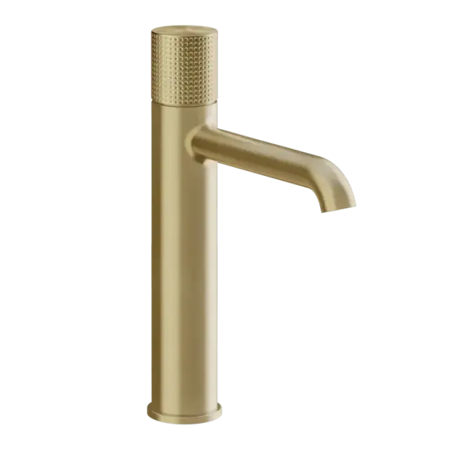 Смеситель для раковины Gessi HABITO CESELLO 70406#727 цвет-браш.латунь PVD