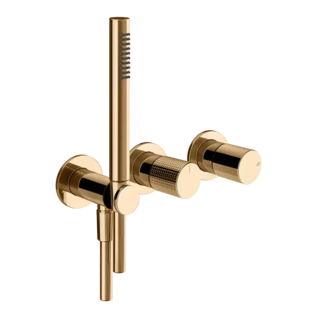 Смеситель для душа Gessi HABITO CESELLO 70438#735 цвет-warm bronze PVD