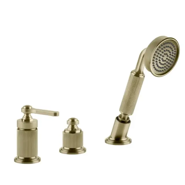 Смеситель для ванны Gessi VENTI20 65043#727 браш.латунь PVD