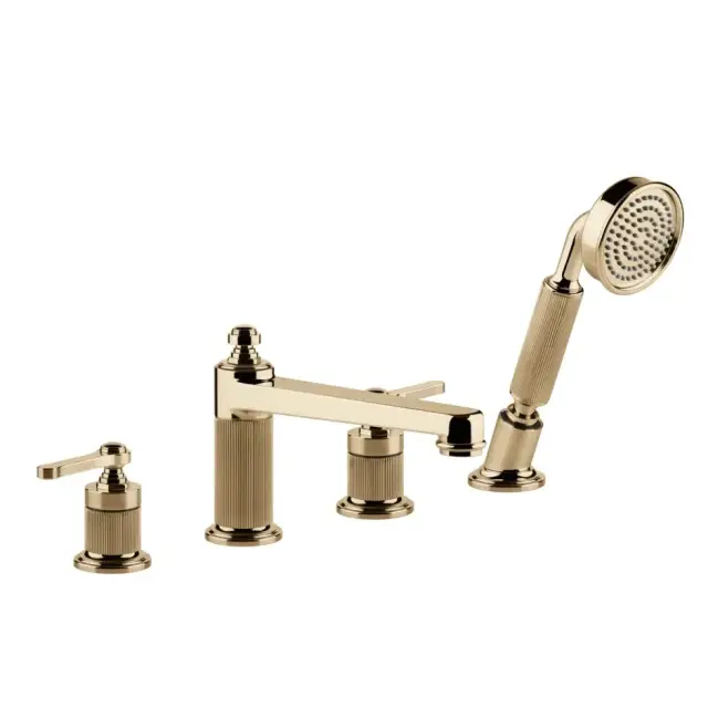 Смеситель для ванны Gessi VENTI20 65045#735 warm bronze PVD