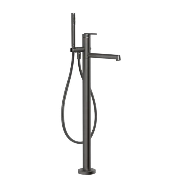 Смеситель для ванны Gessi INGRANAGGIO 63528#707 black metal brushed PVD