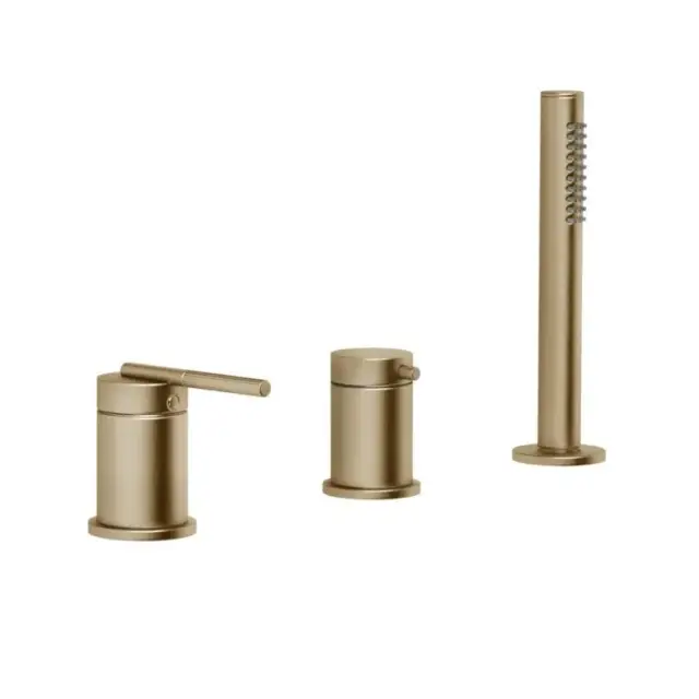 Смеситель для ванны Gessi INGRANAGGIO 63547#726 warm bronze brushed PVD
