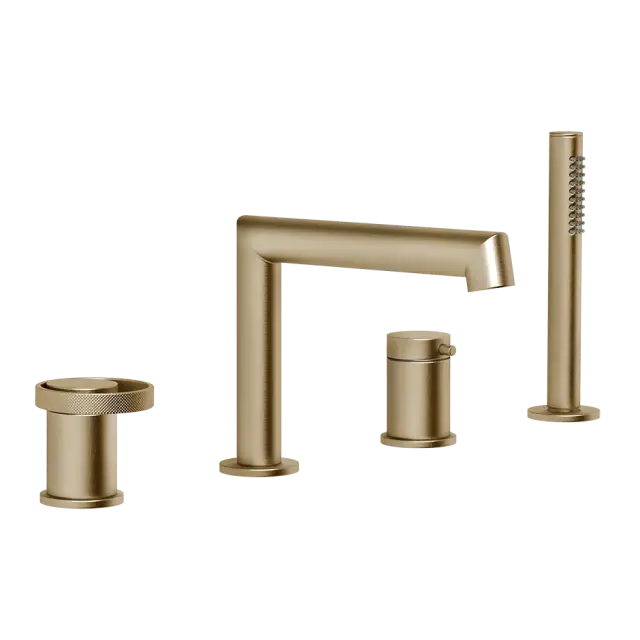 Смеситель для ванны Gessi ANELLO 63337#726 warm bronze brushed PVD