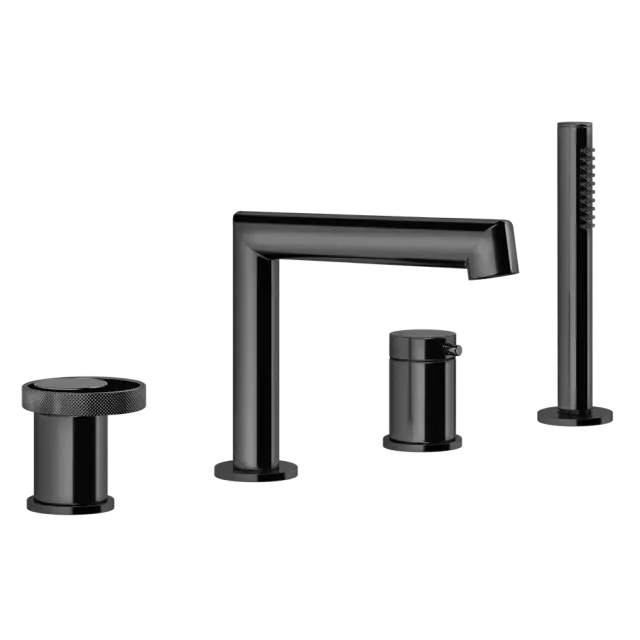 Смеситель для ванны Gessi ANELLO 63337#706 black metal PVD