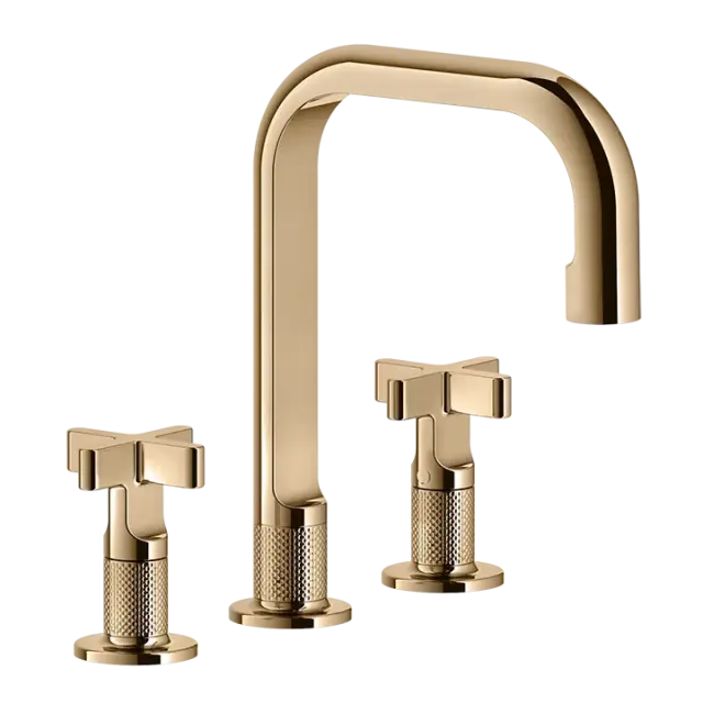 Смеситель для раковины Gessi INCISO 58114#735 warm bronze PVD
