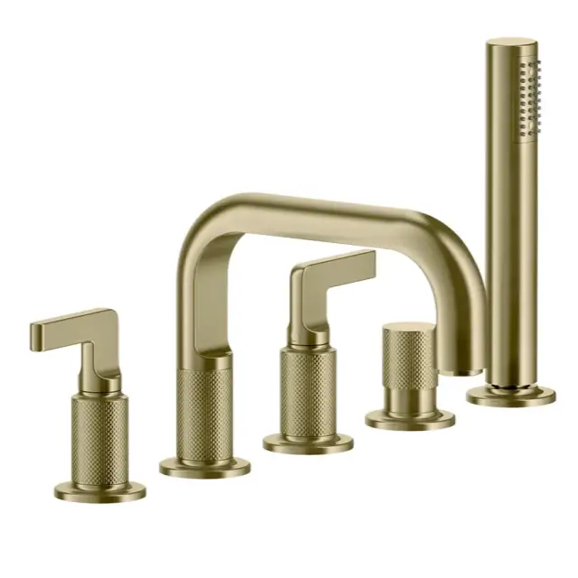 Смеситель для ванны Gessi INCISO 58040#727 браш.латунь PVD