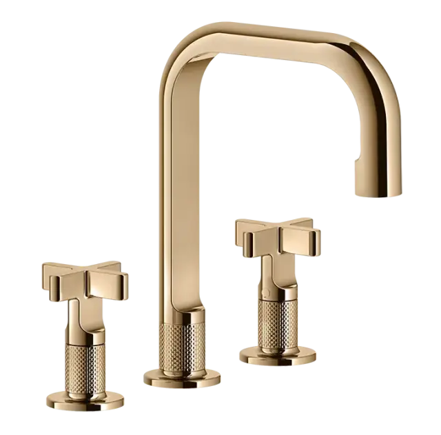 Смеситель для раковины Gessi INCISO 58113#735 warm bronze PVD