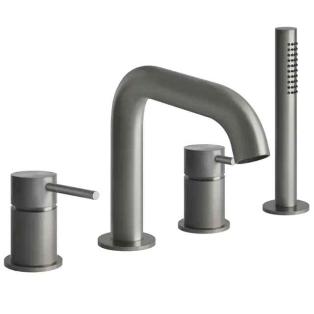 Смеситель для ванны Gessi GESSI316 54037#239 Steel Brushed