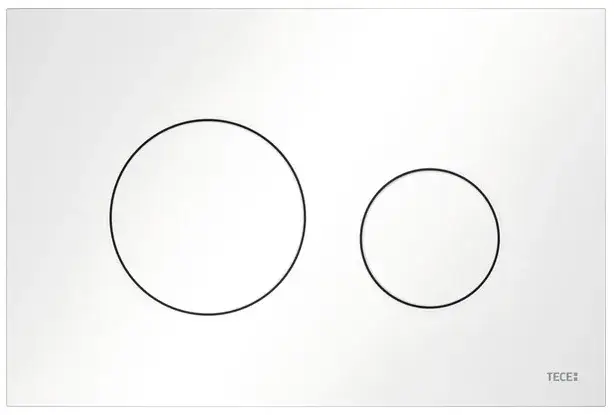 Панель смыва с двумя клавишами пластиковая 22*15h белый матовый