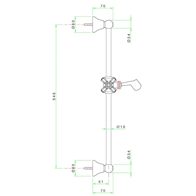 Nicolazzi 8072BZ01 Штанга для душа