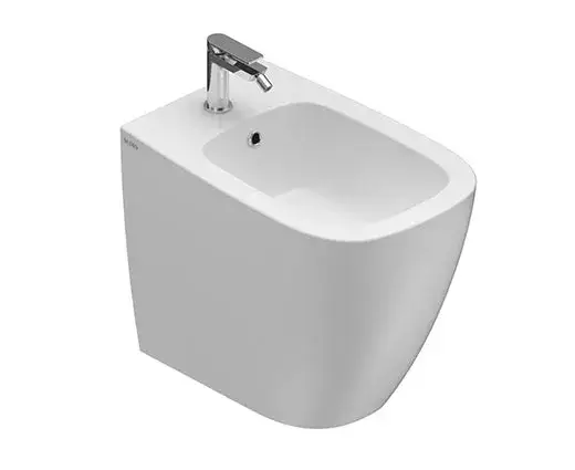 GLOBO GN009BI Биде GENESIS напольное приставное, размер 55 см, крепление в комплекте, цвет bi (Bianc