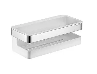 Полка, Keuco, Moll, для душа, шгв 240*110*80 мм, цвет-хром/белый