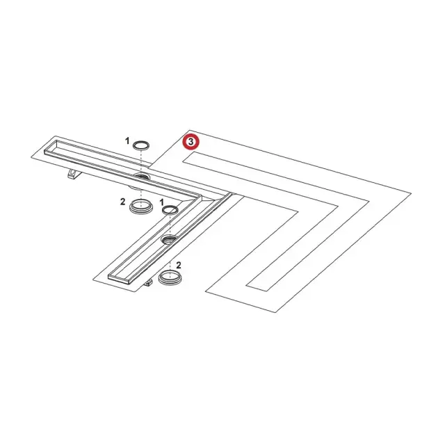 Гидроизоляционная манжета, TECE, TECEdrainlinе, 1200*1200 мм