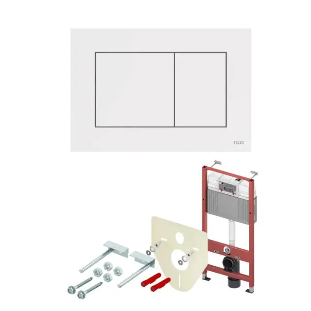 Инсталляция, TECE, TECEbase 2.0, назначение-для унитаза, шгв 500*150*1120, клавиша-TECEnow, цвет клавиши-белый матовый