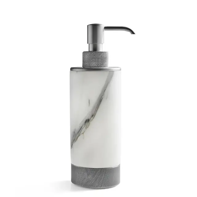 Дозатор 3SC APUANA 2.0 AP01DANK цвет-White Statuario marble/nickel satin polished