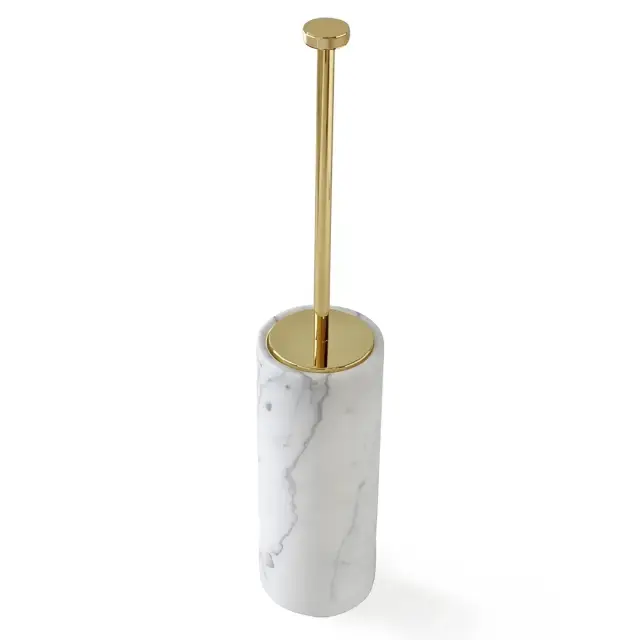 Ершик туалетный 3SC APUANA 2.0 AP17AGO цвет-White Statuario marble/matte gold