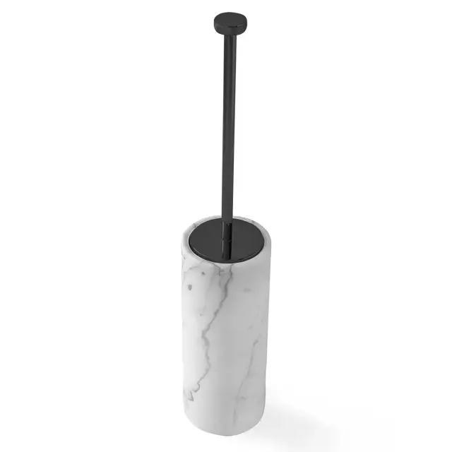 Ершик туалетный 3SC APUANA 2.0 AP17ACFM цвет-White Statuario marble/matte black nickel