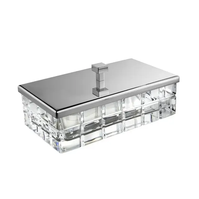 Контейнер для ватных дисков/палочек 3SC Palace PA78ACRNX цвет-clear crystal/nickel satin matt