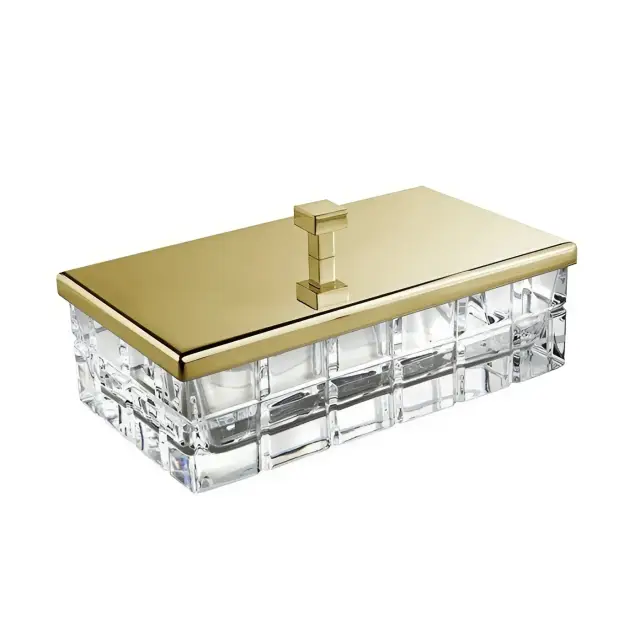 Контейнер для ватных дисков/палочек 3SC Palace PA78ACRGD цвет-clear crystal/gold